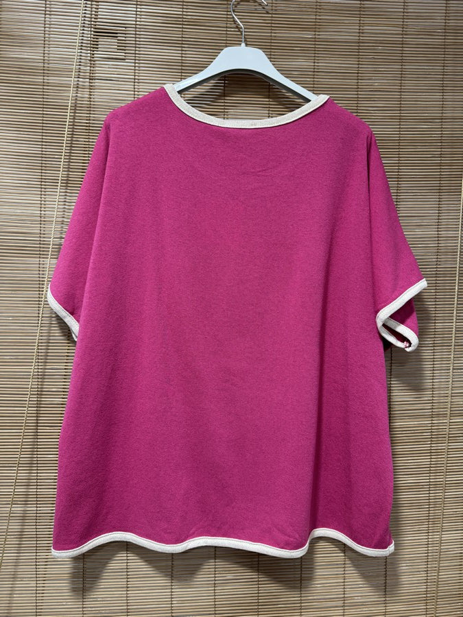 T-shirt étoile fuchsia