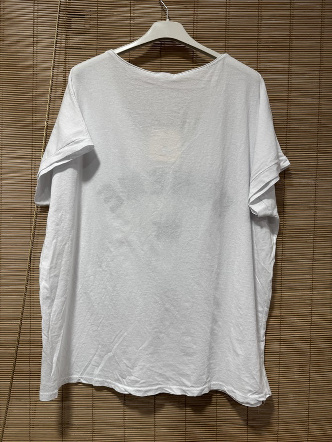 T-shirt blanc BOHEME beige