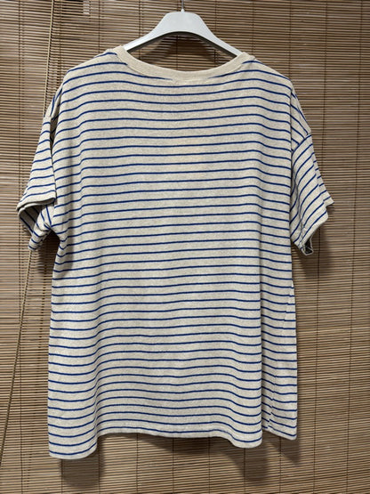 T-shirt marinière cœur bleu roi