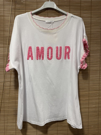 T-shirt AMOUR rose