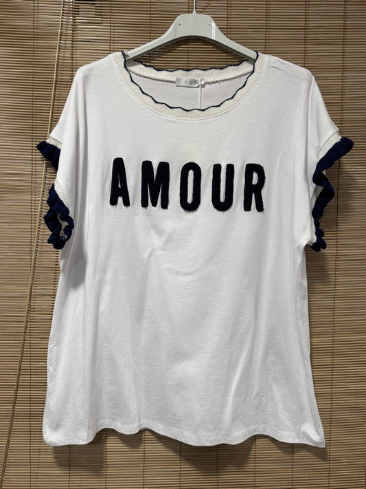 T-shirt AMOUR bleu marine