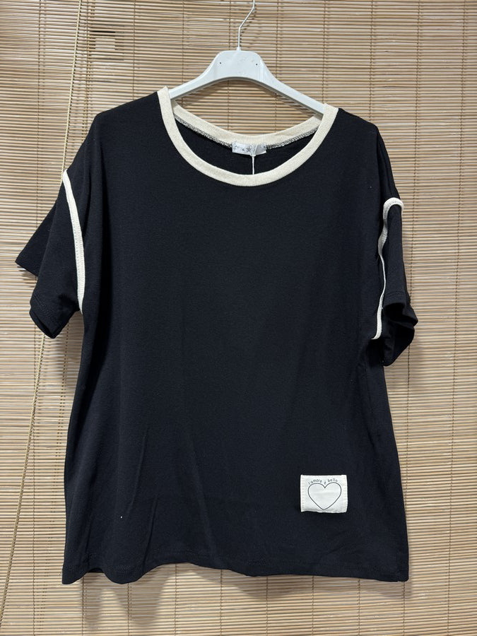 T-shirt l'Amor é Bello noir