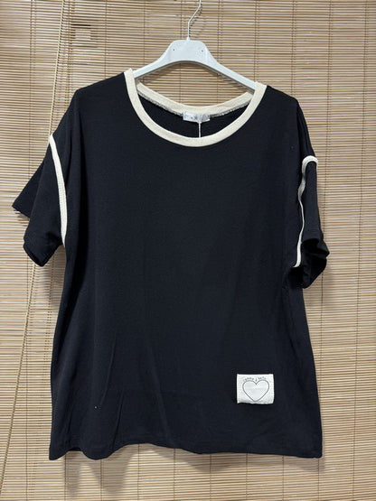 T-shirt l'Amor é Bello noir