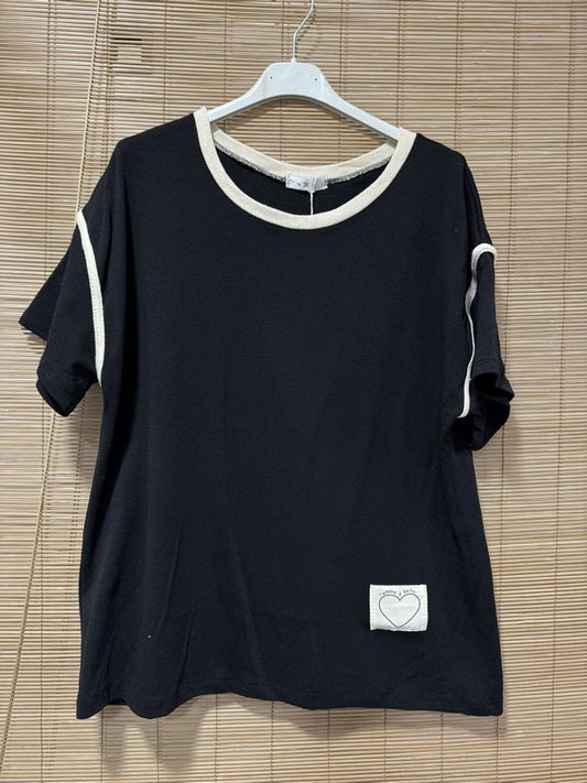 T-shirt l'Amor é Bello noir