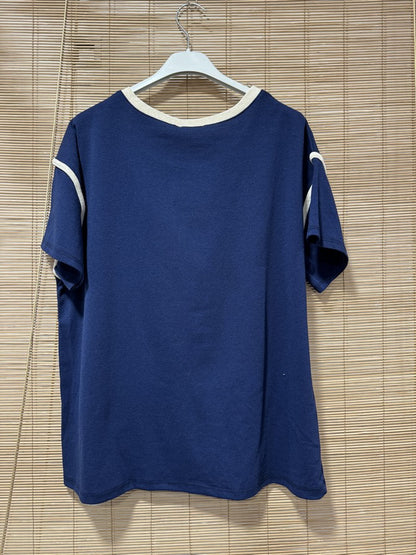 T-shirt l'Amor é Bello bleu marine