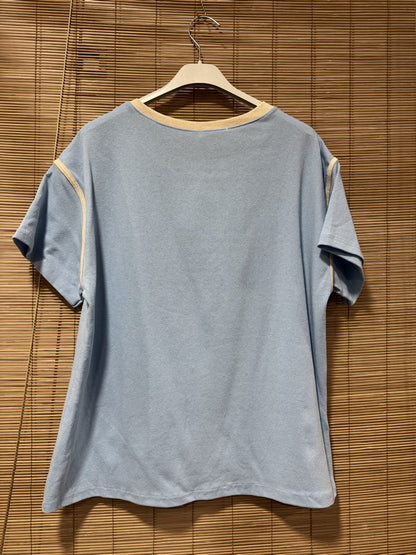 T-shirt l'Amor é Bello bleu ciel