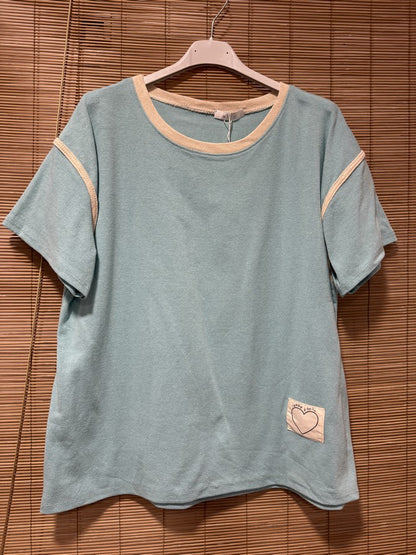 T-shirt l'Amor é Bello turquoise