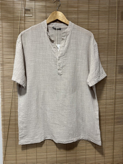 T-shirt CLAUDIO boutons sable