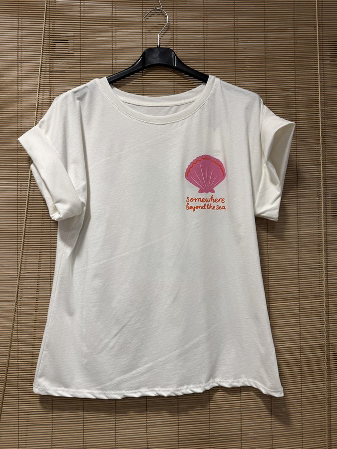 T-shirt blanc COQUILLAGE