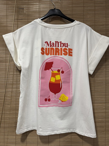 T-shirt blanc MALIBU SUNRISE