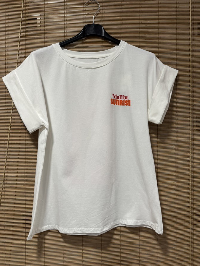 T-shirt blanc MALIBU SUNRISE