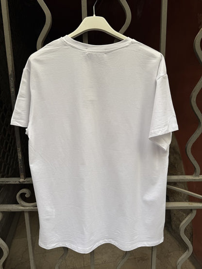 T-shirt blanc SUNSET multicolore