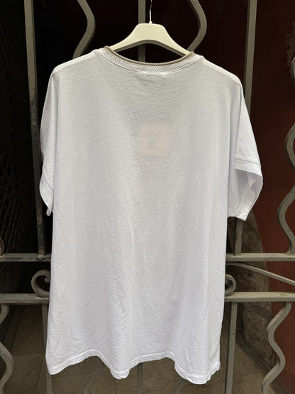 T-shirt BISOUS blanc