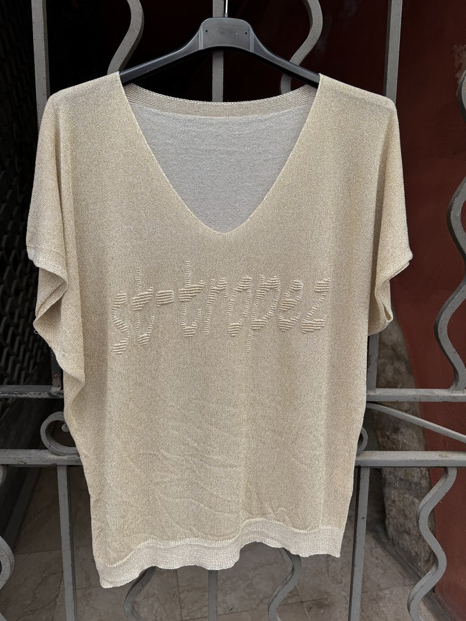 Pull lurex St Tropez doré