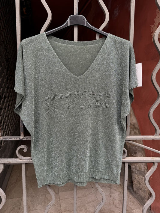 Pull lurex St Tropez kaki