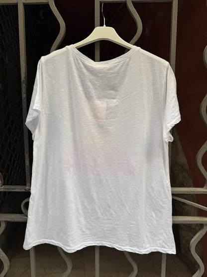 T-shirt Soleil La vie est Belle rose