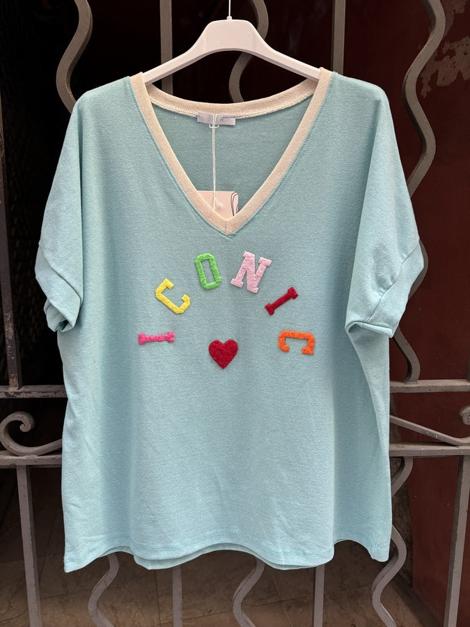 T-shirt ICONIC turquoise