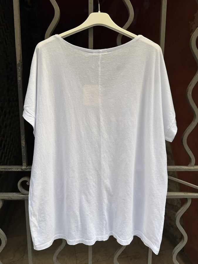 GRANDE TAILLE - T-shirt Le Soleil dans le Cœur blanc
