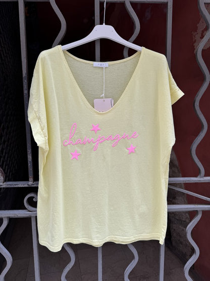 GRANDE TAILLE - T-shirt Champagne jaune