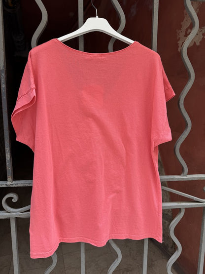 GRANDE TAILLE - T-shirt Champagne corail