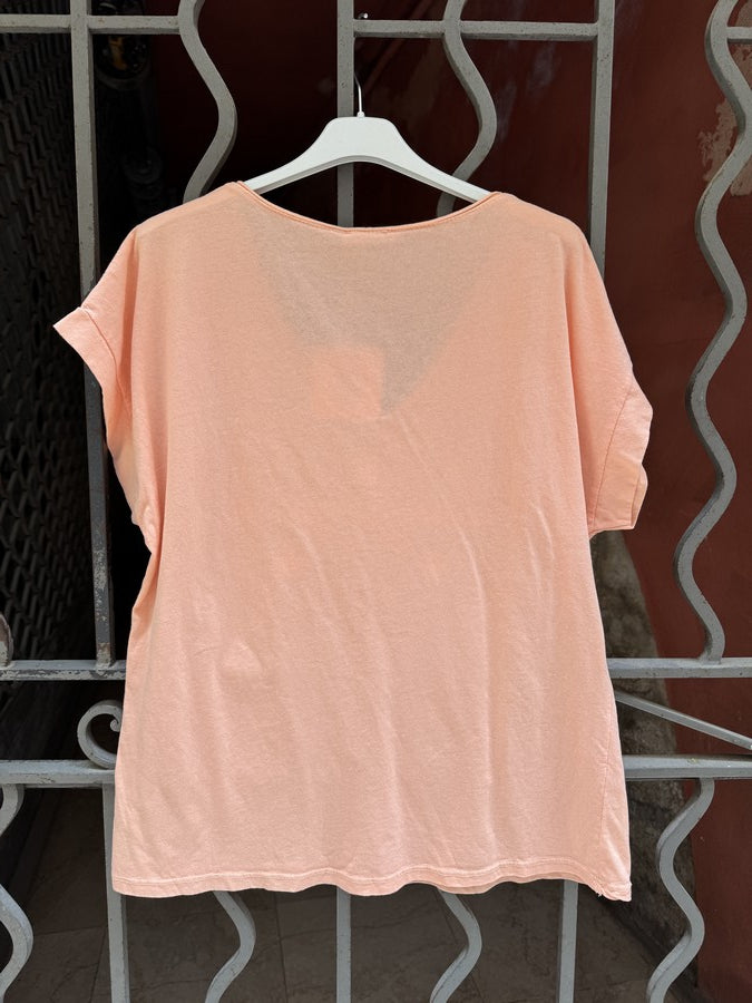 GRANDE TAILLE - T-shirt Champagne orange