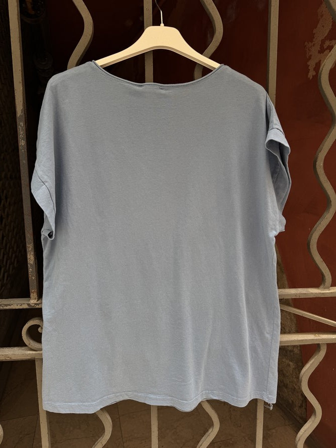 GRANDE TAILLE - T-shirt Champagne bleu jean