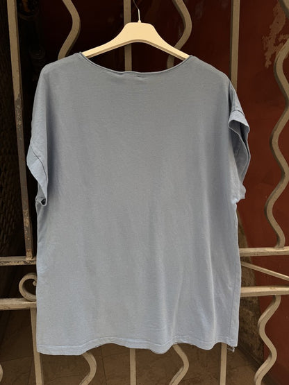 GRANDE TAILLE - T-shirt Champagne bleu jean