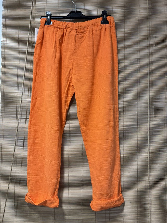 Pantalon en coton orange