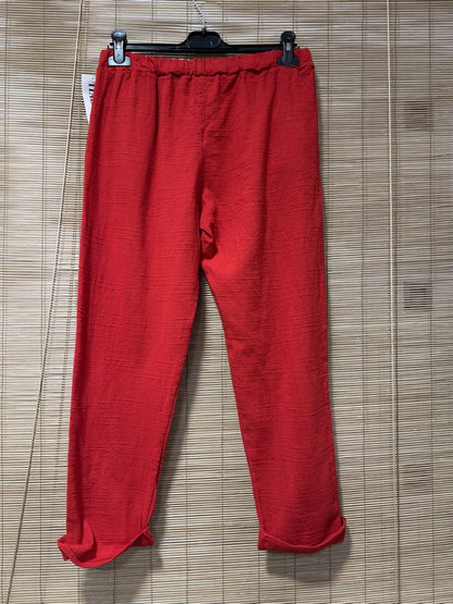 Pantalon en coton rouge