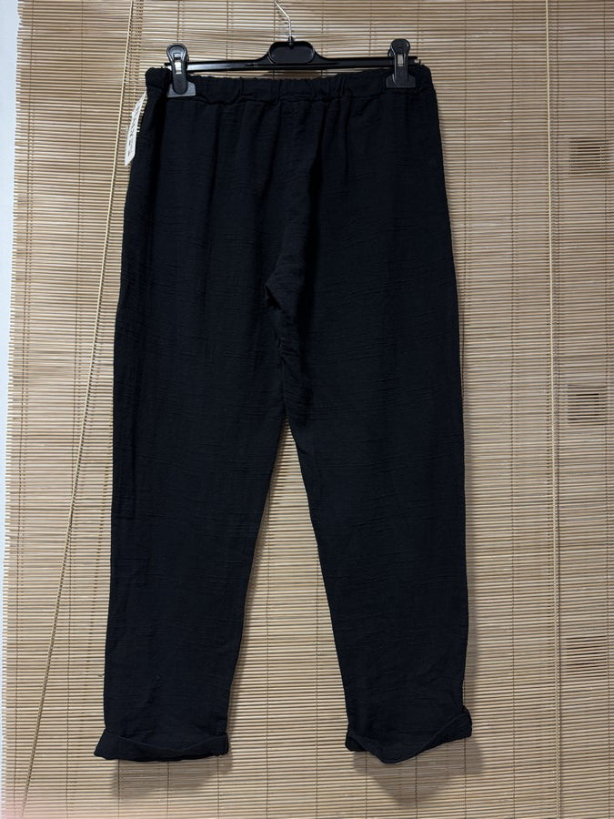 Pantalon en coton noir