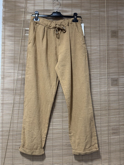 Pantalon en coton camel