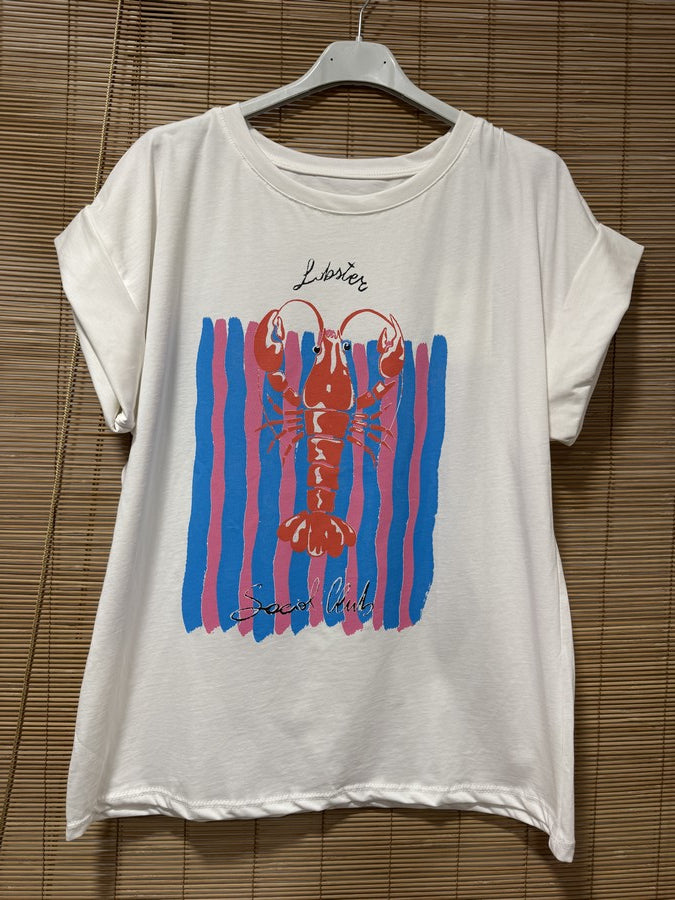 T-shirt blanc LOBSTER