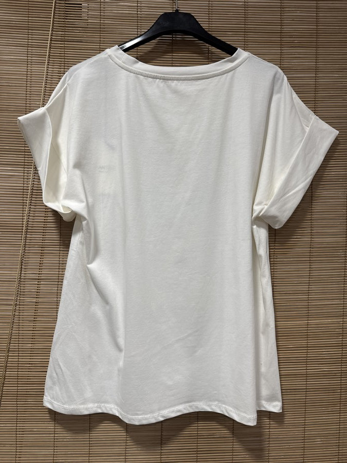 T-shirt blanc HIRONDELLES