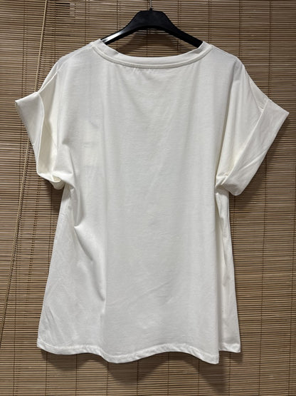 T-shirt blanc HIRONDELLES