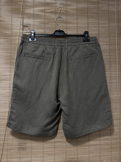 Short en lin KACEY kaki