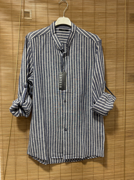 Chemise rayée RANCH bleu marine