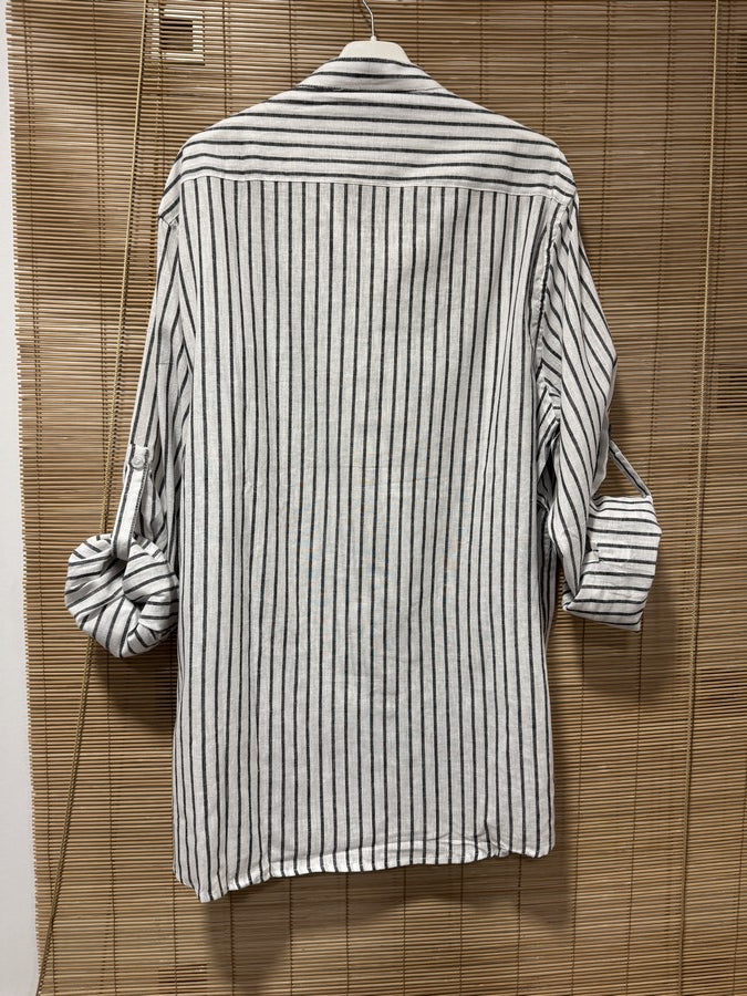 Chemise rayée RANCH blanche