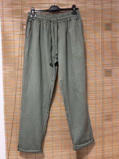 Pantalon en lin REEP kaki