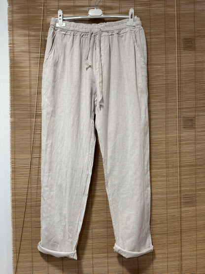Pantalon en lin REEP sable