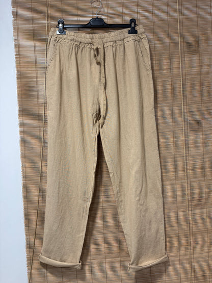 Pantalon en lin REEP camel