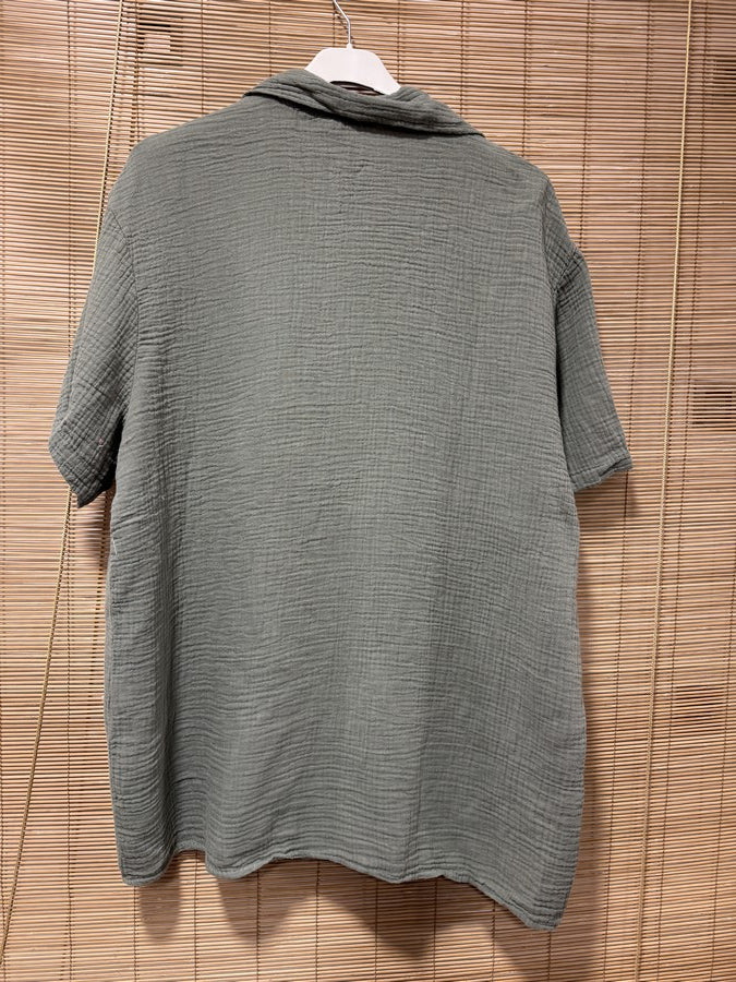 Chemise gaze de coton AARON kaki