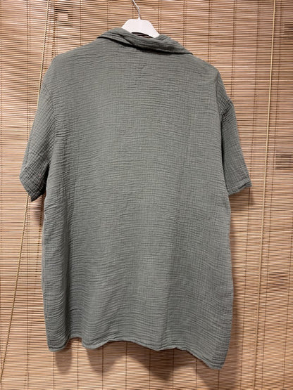 Chemise gaze de coton AARON kaki