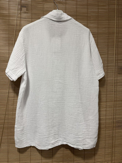 Chemise gaze de coton AARON blanche
