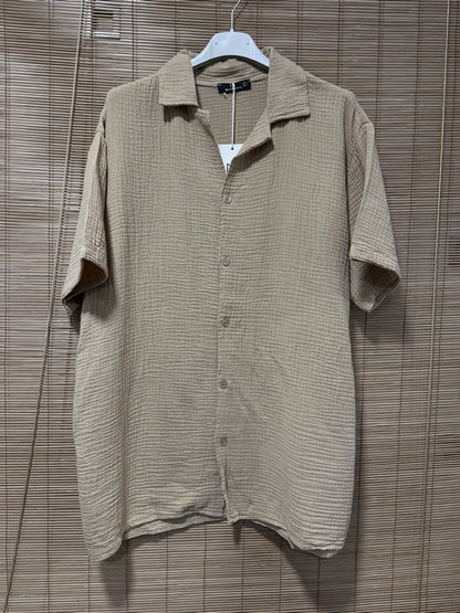 Chemise gaze de coton AARON camel