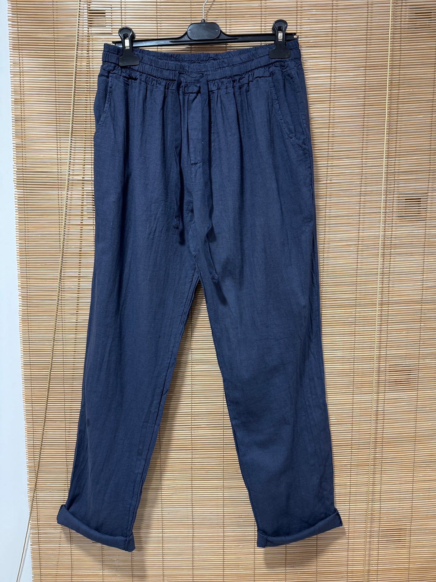 Pantalon en lin REEP bleu marine