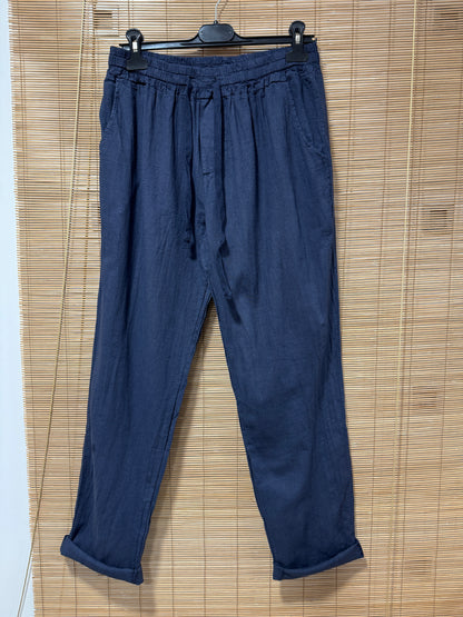 Pantalon en lin REEP bleu marine