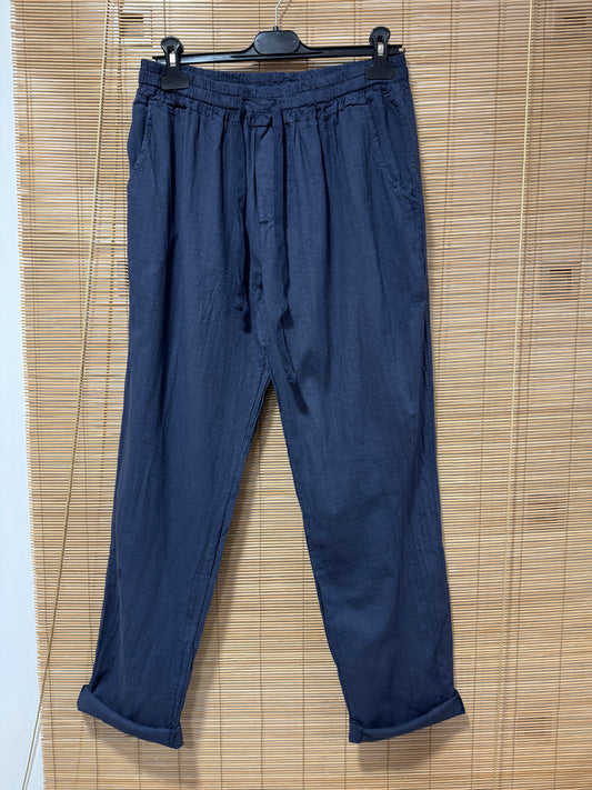 Pantalon en lin REEP bleu marine