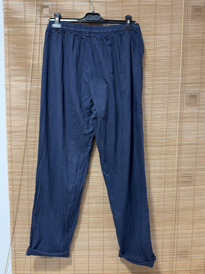Pantalon en lin REEP bleu marine