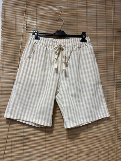 Short rayé POLO beige