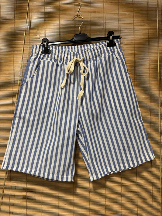 Short rayé POLO bleu